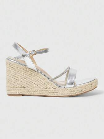Fairycore Women's Brown Platform Woven Wedge Sandals, New Style Strap High Heel Beach Holiday Ladies Shoes