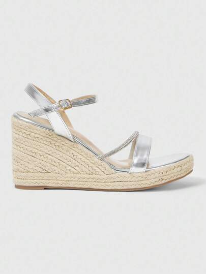 Fairycore Women's Brown Platform Woven Wedge Sandals, New Style Strap High Heel Beach Holiday Ladies Shoes