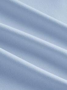 SHEIN MOD Vestido azul ajustado con cuello asimétrico, drapeado y hebilla metálica para mujer - Azul - Ver 4