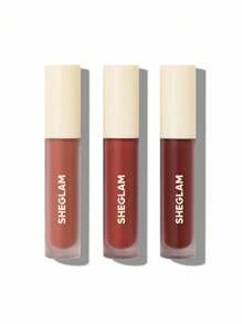 SHEGLAM Matte Allure Mini Liquid Lipstick Set-Private Tour 3 Pcs/Set Long Lasting Lipstick Nourishing Sunflower Oil Reduce Lip Fine Lines Liquid Lipstick Travel Set Brand Beauty Makeup Face Paint Cosmetic For Women Girls Perfect For Fall Winter Ideal For Y2K Fancy Fashion Suitable For Birthday Christmas Present Party Ready Best Color