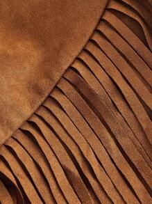 SHEIN MOD Bộ đồ tua rua da lộn nâu 2 món cỡ lớn cho nữ, Trang phục lễ hội âm nhạc, Phong cách miền Tây, Trang phục miền Tây, Trang phục hòa nhạc ven biển, Trang phục sa mạc, Bộ đồ nghỉ lễ hai món, Dành cho đi chơi - Lạc đà - Xem 9