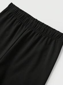 JNSQ Ensemble 2 pièces pour fille pré-adolescente : Soutien-gorge de sport et short de yoga. Ensemble 2 pièces pour enfants : Débardeur imprimé de numéros amusants et short, en patchwork et couleurs contrastées