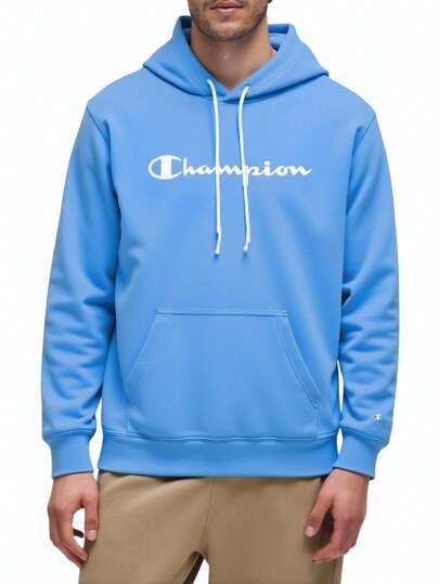 Champion Men's Casual Versatile Simple Pocket Drawstring Hoodie
