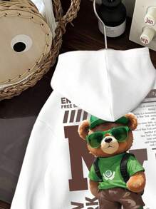 Sudadera con gráfico de dibujos animados para niño pequeño, adecuada para otoño/invierno