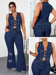 SHEIN ICON New Design Denim Jacket, Summer - Blue - View 1