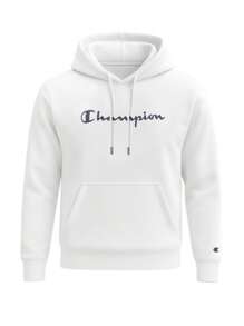 Champion Men's Casual Versatile Minimalist Pocket Drawstring Hoodie - White - View 4