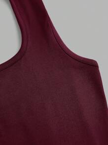 SHEIN EZwear 3 件套女士黑色、白色和酒红色休闲短款工字背心，适合夏季