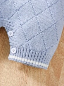 Souflis Souflis 男宝宝短袖有领连体衣，纯色休闲英伦风，时尚可爱，适合秋冬日常出游，温暖，蓝色，休闲，百搭，适合居家，出游，度假等各种场景 - 藍色 - 查看 8