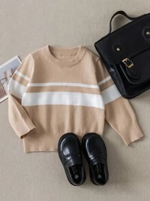 PrepCrw 男婴休闲条纹套头长袖毛衣 - 彩色 - 查看 3