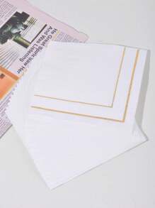 20pcs Paper Disposable Napkin, Simple Metallic Line Pattern Paper Dinner Napkin For Party - Multicolor - View 4