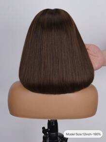 Chocolate Brown #3 13x4 Transparent Lace Front Bob Wig Human Hair 180% Density Short Pre Plucked Natural Hairline Install For Women - 9AM Hair Sport Vacation Travel Festival Prom Outdoor Cosplay Campus School Beach Wedding Camping Holiday Outfits Summer Outfits Vacay Vibes Charm Elegant Casual Y2k Fashion Styles Ss25 Breathable Cap Heat - S3 - View 2