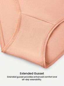 LUVLETTE 3条装透气纯棉高腰高衩性感三角裤，女士内裤，也适合青少年女孩、年轻女孩和儿童，圣诞节和新年睡衣款式 - 彩色 - 查看 6