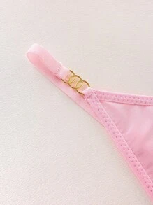 SHEIN 3条装女士纯色O型环腰丁字裤 - 彩色 - 查看 7