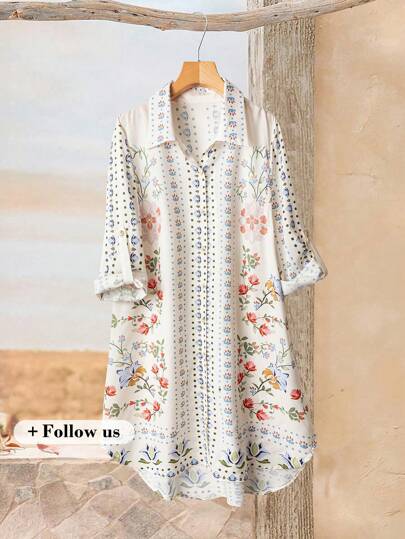 Rusticease 复古服饰 女装 女式中长连衣裙