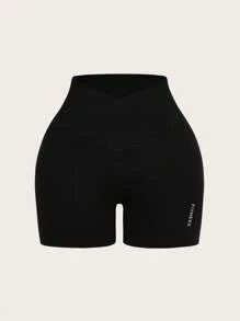 Easithlete 2 Pcs Seamless High Elastic Criss-Cross Waist Yoga Sports Shorts Workout Short High Waist Workout Shorts Lifting & Shaping Gym Sports Shorts