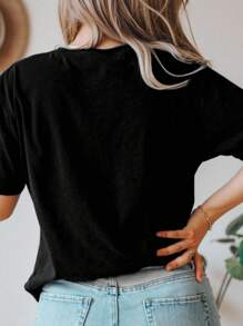 SHEIN Unity 度假装扮，春季，女士度假服饰，女士春季穿搭 - 黑色 - 查看 2