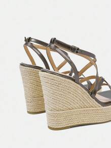 Styleloop Women's Fashion Versatile Platform Wedge Sandals - Dark Grey - View 5