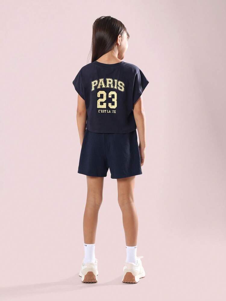 Waffle Knit French Varsity T-Shirt Coordinates