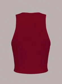 Slaydiva 2025 春夏街头 Y2K，报纸补丁，垃圾摇滚，玫瑰花朵印花，休闲简约圆领修身女士背心，适合夏季玫瑰背心女式图案背心女式玫瑰背心女式背心女式图案背心适合外出