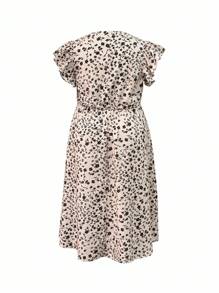 SHEIN 大码碎花盖袖休闲度假连衣裙 - 彩色 - 查看 2