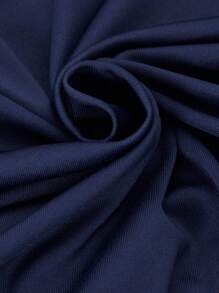 青少年女孩休闲数字印花长袖上衣，适合返校季、春秋季节 - 藍色 - 查看 5