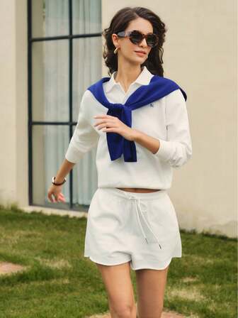 Briarwyn 女式两件套长袖上衣和短裤休闲通勤装、女式秋季连衣裙、女式冬季服装、返校服装、女式教师服装、女式复古服装、老钱风格女装