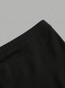 SHEIN EZwear 4 件套女士黑色紧身休闲七分打底裤套装，适合夏季 - 黑色 - 查看 7