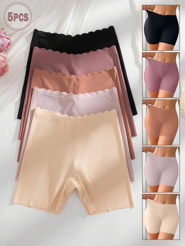 5pcs/Set Women Seamless Boyleg Brief Panties