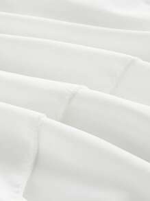 ROMWE Goth Punk Resort Wedding Chic Cute Asymmetrical Hem Eyelet Bow Accent Women Skirt - White - View 4