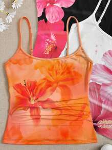 3 件套青少年女孩修身休闲运动背心紧身背心套装 - 彩色 - 查看 3