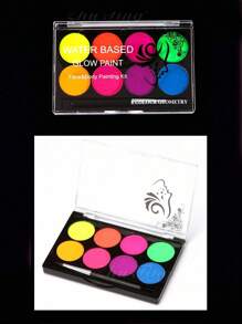 SHEIN Fluoreszierender wasserlöslicher Malfarbe Pigment für Fußball-Fans, Ölfarbe, Schulanfang, Schulmaterial