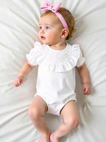 Souflis Souflis 女婴夏季连体衣，时尚宝宝，短袖公主连体衣