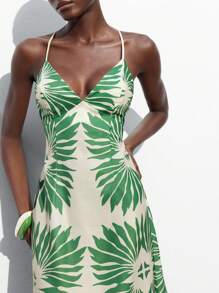 Maija Váy dây mảnh họa tiết hoa thanh lịch dành cho nữ, thiết kế thời trang giản dị cho ngày lễ, thích hợp cho tiệc tùng, kỳ nghỉ, sinh nhật, phong cách Bohemian - Nhiều màu - Xem 5