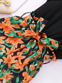 Tween Girls' Fashionable Summer Sleeveless Romper - Black - View 5