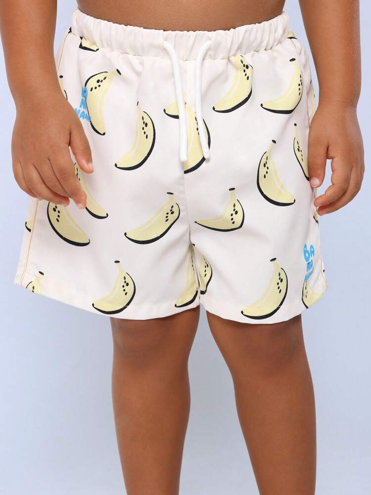 Banana Print Swimming Trunks And Swim Shorts