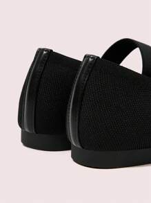 CUCCOO DOLLMOD Mocassins plats à boucle pour femmes, noir