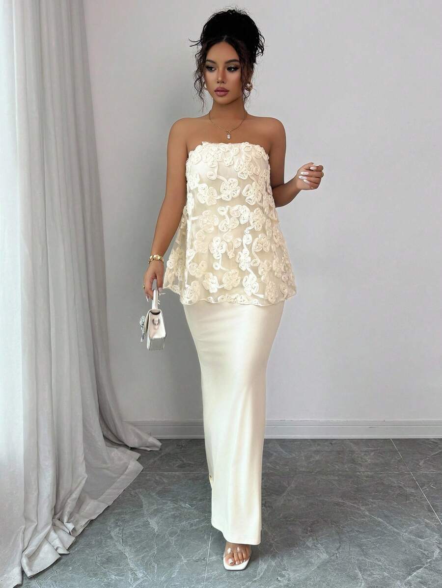 Elenzga 女士优雅露肩长裙