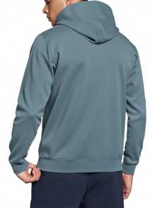 Champion Men's Drawstring Hooded Long Sleeve Casual Sweatshirt - Grey - View 2