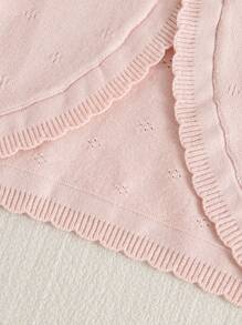 Souflis Souflis Baby Girls Knitted Cardigans, Long Sleeve, Comfy, Elegant Plain Color Bow Design Short Shawl Outerwear, Fashionable, Cute, Chic, Versatile, Suitable For Spring/Autumn, Indoor, Outdoor, Vacation - Pink - View 7