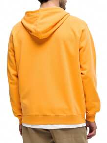 Champion Men's Casual Versatile Minimalist Pocket Drawstring Hoodie - Orange - View 2