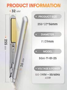 SHEGLAM HAIR 時尚別緻的 Insta-Heat 直髮造型器，二合一直發和捲髮，負離子直發器，10 分鐘快速拉直，智能記憶設置，5 種溫度設置，100-240V 通用電壓，適合全球旅行 - 美國插頭 生日 禮物 假期 粉紅色的 氛圍 化妝品 旅行 學校 節慶 玫瑰 展示 女孩 魅力 護髮 母親節 想要 時尚 銳舞派對 - 黃色 - 查看 10