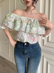 Modelyn 时尚浪漫假日新款刺绣白色女士衬衫 - 白色 - 查看 3