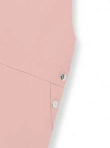 Manfinity Hypemode 男士字母印花贴袋阔腿休闲背带裤短裤夏季工装裤粉色工装裤，2000 年代风格