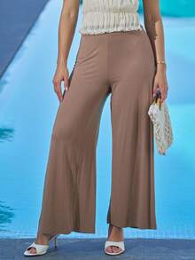 Andrea Bello Wide Leg Solid Pants
