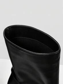 MOTF 女士高跟尖头中筒靴 - 黑色 - 查看 6