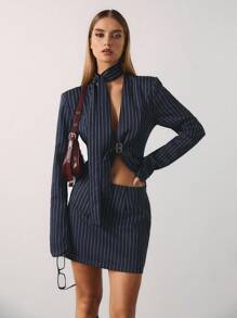 SHEIN X ELOISA & ORSON COSMINA 2 piezas Conjuntos elegantes para mujer de estilo business casual, estilo sirena de oficina, similar al diseño de influencer, coqueto, estilo old money, sexy