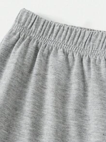 SHEIN Tween Girls Bow Print T-Shirt & Long Pants 2 Pieces Set, Casual Daily Fashion Matching Outfit Teen 2 Piece Pants Set Girls Ribbed Set Girls Pants And Top Flare Pants Set Kids Girls Wide Leg Pants Set