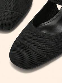 CUCCOO BASICS Cuccoo Fashion Versatile Casual Minimalist Backstrap High Heels - Black - View 5