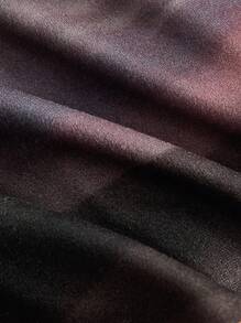 SHEIN MOD Vintage 70er Jahre Farbverlauf-Muster One-Shoulder geknotetes T-Shirt mit metallischen Akzenten - perfekt für den Boho-Stil, Western Wear, Heimkehr, Dates, Partys, Feiertage - Verschiedenfarbig - Übersicht 4