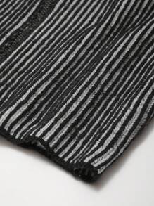 Manfinity Streetrush Chaleco de punto sin mangas de rayas casual para hombres